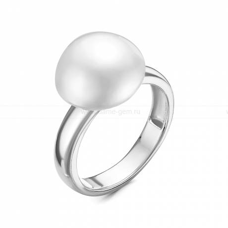 Кольцо из серебра с белой жемчужиной 