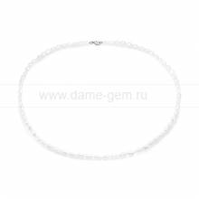 Ожерелье из белого барочного речного жемчуга 4,5 мм. Артикул 8312