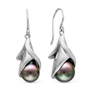 Серьги из серебра с Таитянскими жемчужинами 10-11 мм. Артикул 10234 Серьги из серебра с Таитянскими жемчужинами 10-11 мм. Артикул 10234