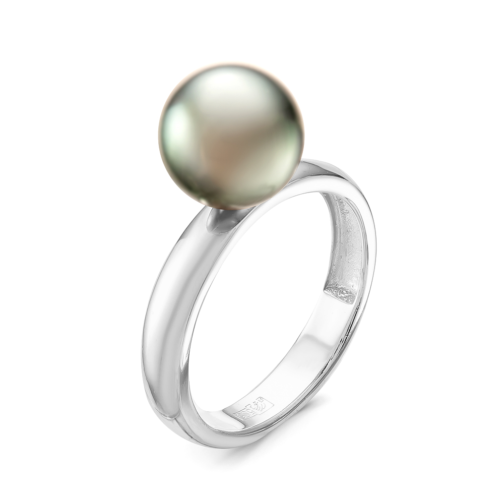 Кольцо из серебра 925 пробы с морской Таитянской жемчужиной 10-10,5 мм. Артикул 11796 Кольцо из серебра 925 пробы с морской Таитянской жемчужиной 10-10,5 мм. Артикул 11796