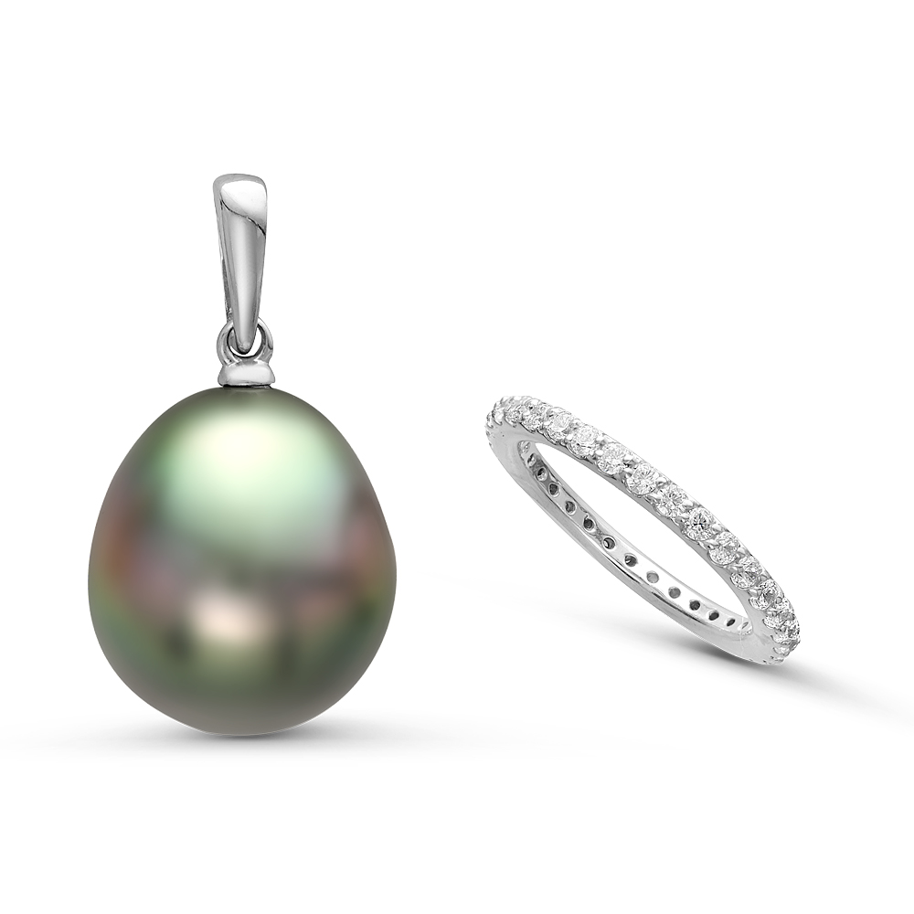 Кулон из серебра с черной Таитянской жемчужиной 12-12,5 мм. Артикул 10846 Кулон из серебра с черной Таитянской жемчужиной 12-12,5 мм. Артикул 10846